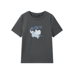 Women's Dumbo Applique Short Sleeve T-Shirt