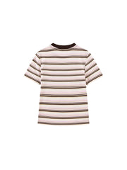 Women's Striped Embroidered Short-Sleeve T-Shirt