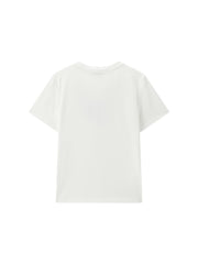 Women's Casual Flocked Heart Short-Sleeve T-Shirt