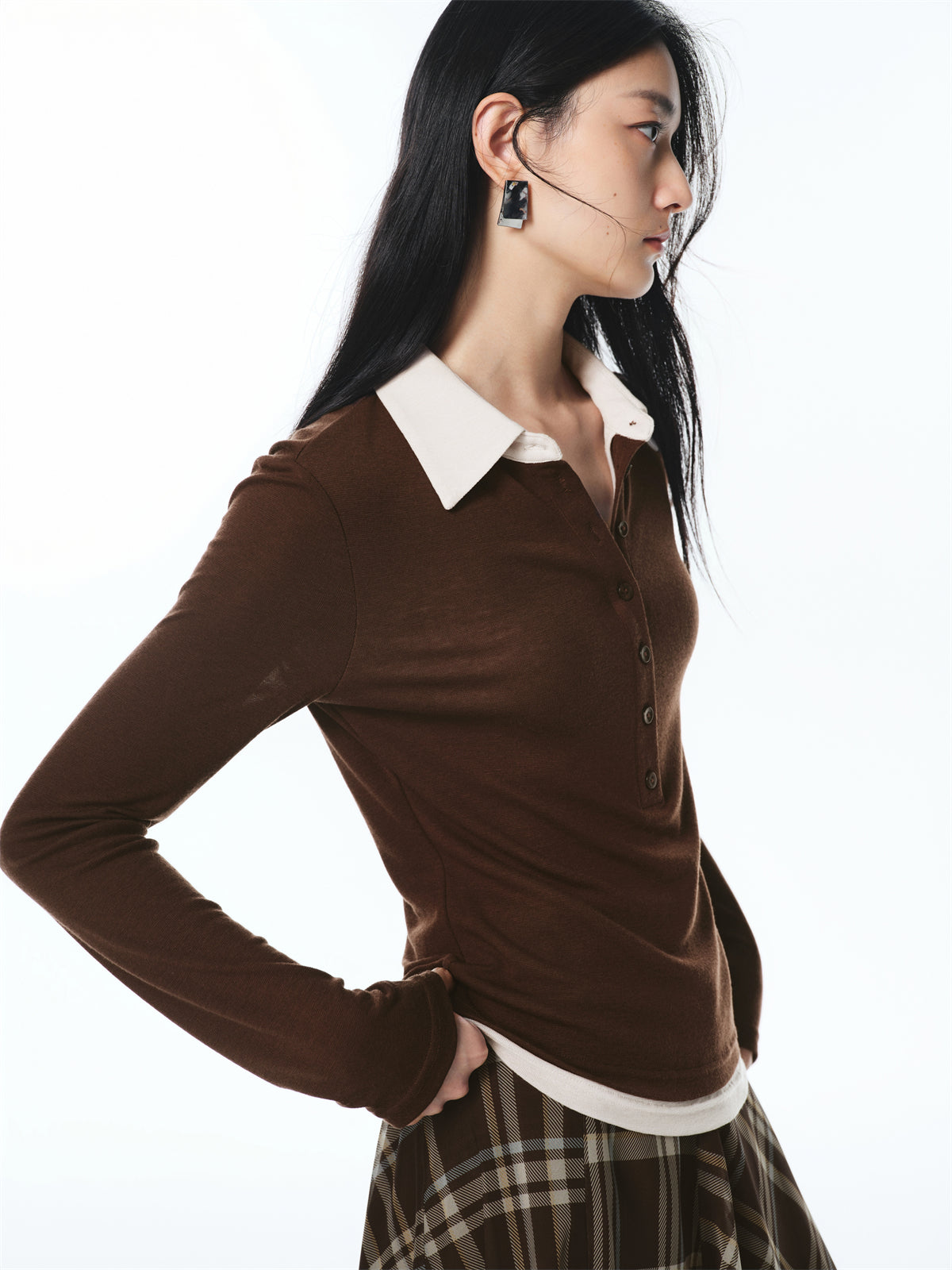 Women's Colorblock Layered-Look Polo T-Shirt