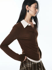 Women's Colorblock Layered-Look Polo T-Shirt