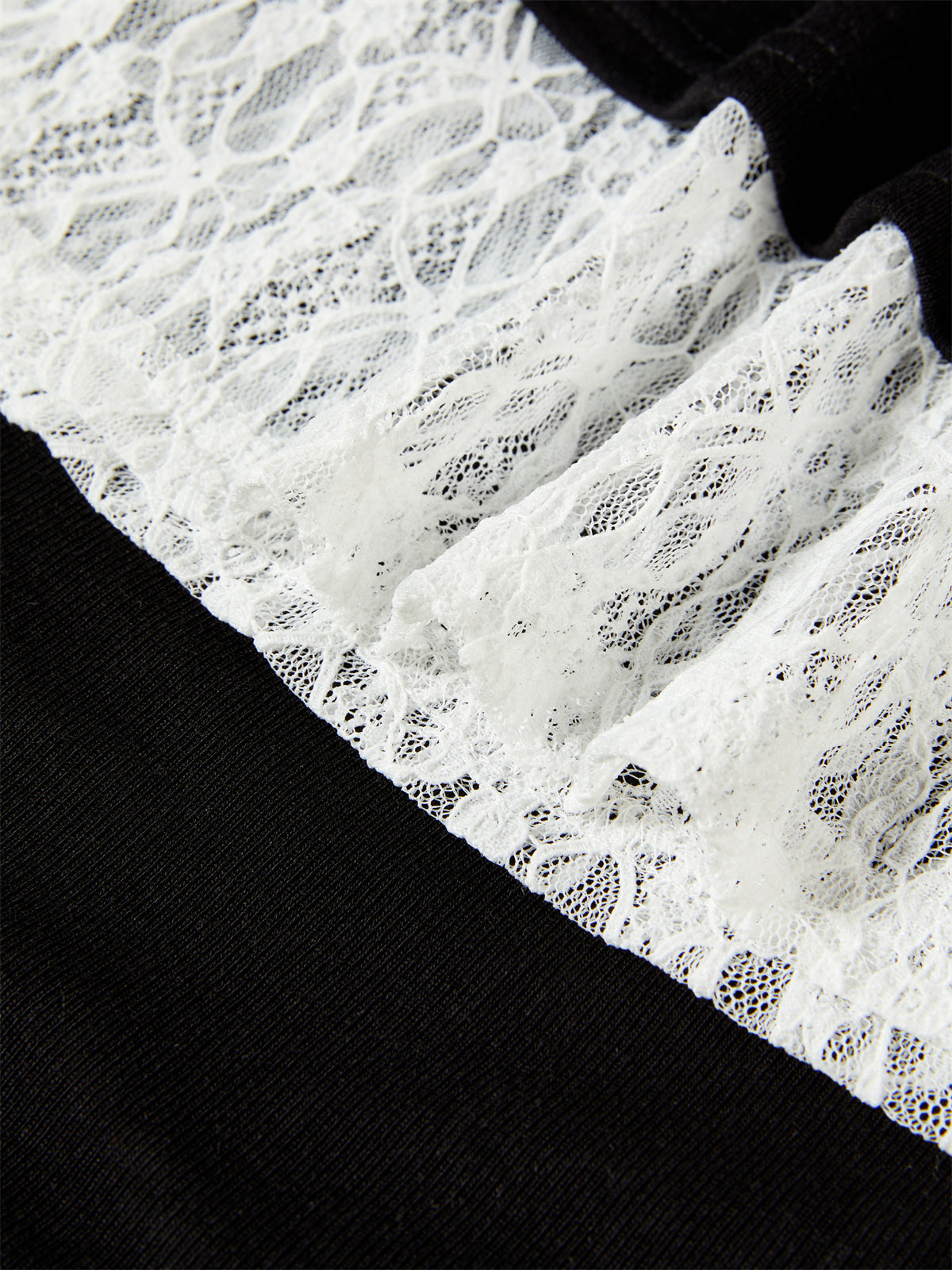 Women's Off-Shoulder Cowl Neck T-Shirt with Lace Trim