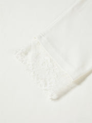 Women's Relaxed-Fit T-Shirt with Lace Panels