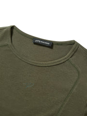 Women's Short Tonal Panel Tencel Long-Sleeve T-Shirt