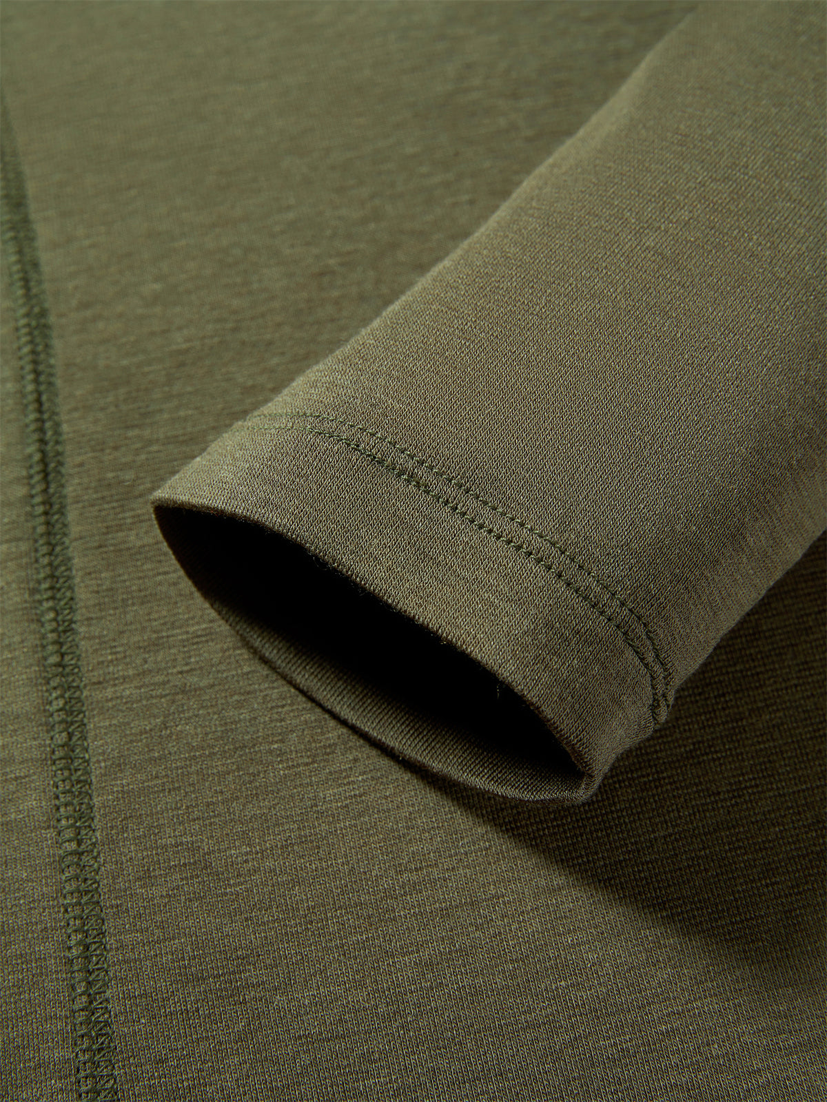 Women's Short Tonal Panel Tencel Long-Sleeve T-Shirt