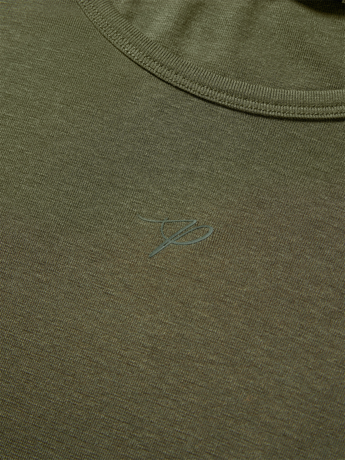 Women's Short Tonal Panel Tencel Long-Sleeve T-Shirt