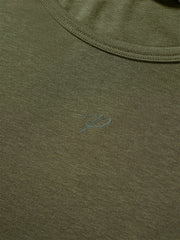 Women's Short Tonal Panel Tencel Long-Sleeve T-Shirt