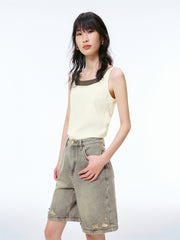 Women's Colorblock Square-Neck Tank Top