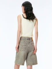 Women's Colorblock Square-Neck Tank Top
