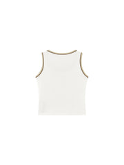 Women's Color Block Letter Fitted Racerback Vest