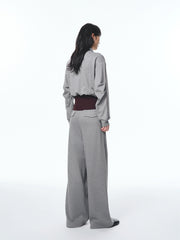 Women's Fitted Waist Sweatshirt and Sweatpants Set