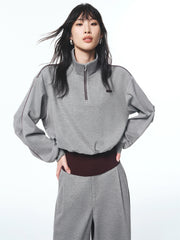Women's Fitted Waist Sweatshirt and Sweatpants Set