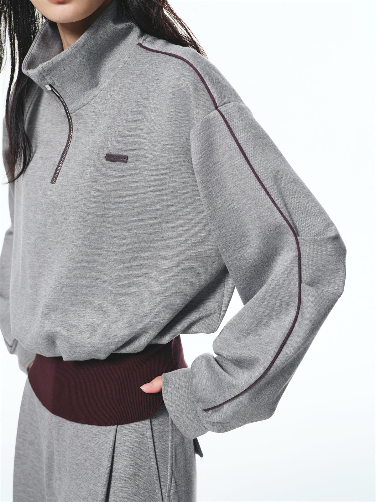 Women's Fitted Waist Sweatshirt and Sweatpants Set