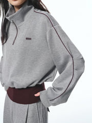 Women's Fitted Waist Sweatshirt and Sweatpants Set