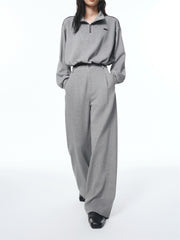 Women's Fitted Waist Sweatshirt and Sweatpants Set
