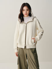 Women's Soft Hooded Jacket with Down-Filled Hood