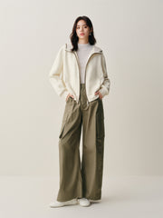 Women's Soft Hooded Jacket with Down-Filled Hood