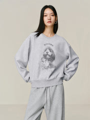 Women's Puppy Graphic Pullover Sweatshirt