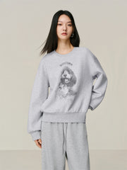 Women's Puppy Graphic Pullover Sweatshirt