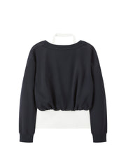 Women's Casual  Faux-Layer Halter Sweatshirt