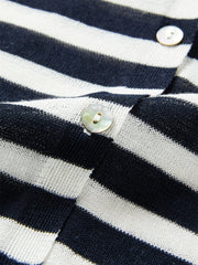Women's Linen-Blend Striped Knit Cardigan