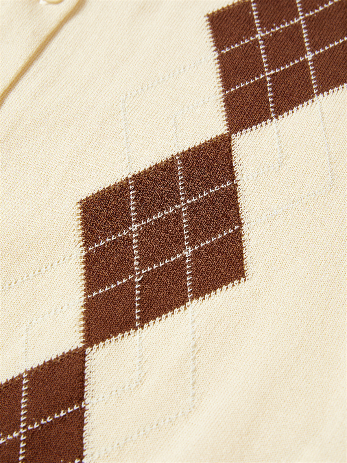Women's Cable Knit Argyle Cardigan