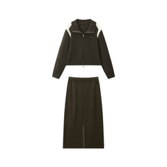Women's Sporty Contrast Knit Set