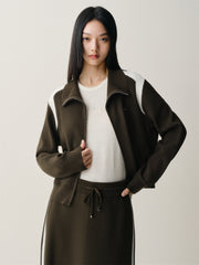 Women's Sporty Contrast Knit Set