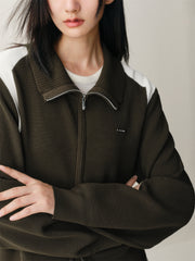 Women's Sporty Contrast Knit Set
