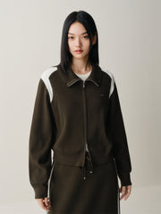 Women's Sporty Contrast Knit Set