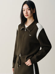 Women's Sporty Contrast Knit Set