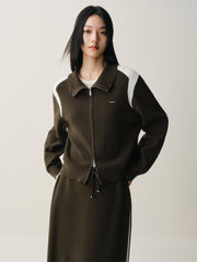 Women's Sporty Contrast Knit Cardigan