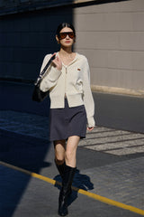 Women's Cropped Dual-Zip Hooded Cardigan