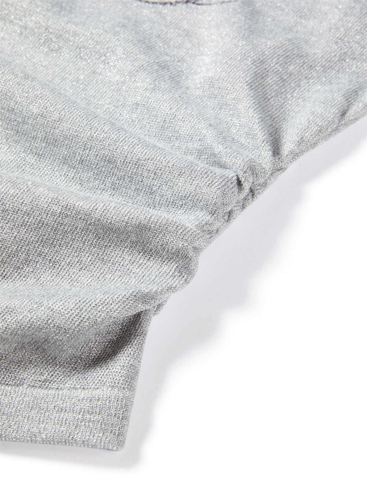 Women's Shirred Knit Top with Chenille Embroidery