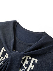 Women's Shirred Knit Top with Chenille Embroidery