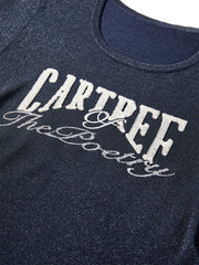Women's Shirred Knit Top with Chenille Embroidery