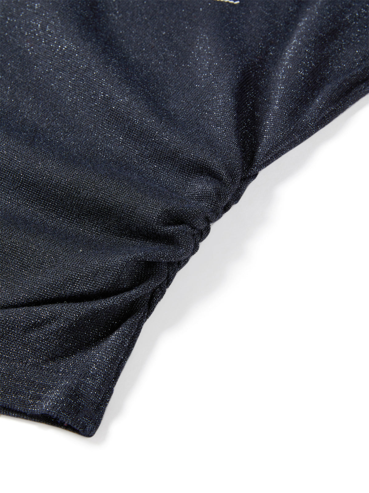 Women's Shirred Knit Top with Chenille Embroidery