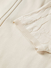 Women's Contrast Collar Jacquard Knit Top