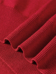 Women's V-Neck Knit Sweater with Detachable Hooded Cape