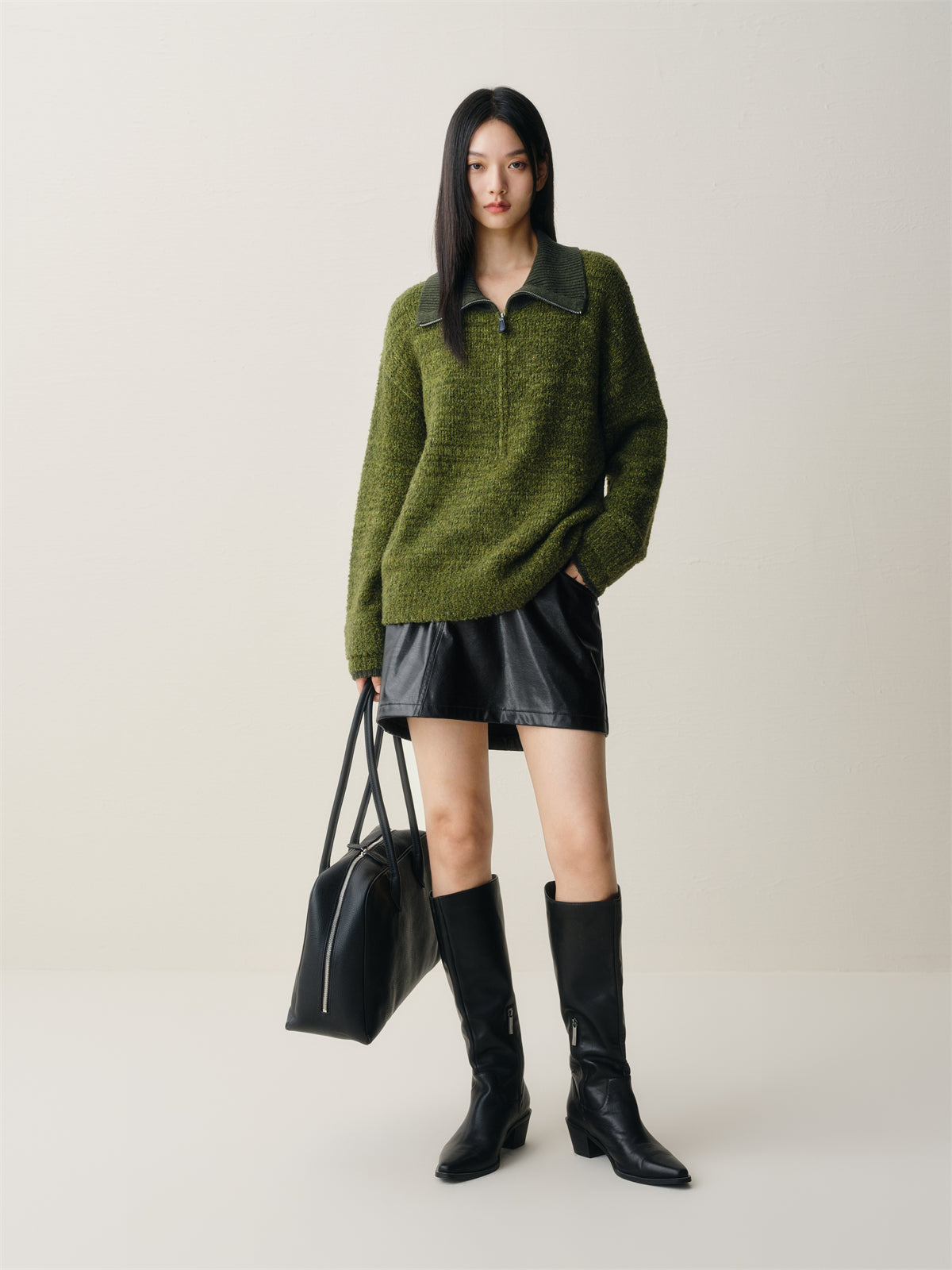 Women's Oversized Textured Knit Sweater