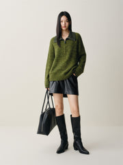 Women's Oversized Textured Knit Sweater