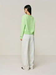 Women's Wool-Blend V-Neck Knit Sweater