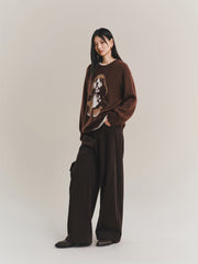 Women's Oversized Jacquard Graphic Sweater