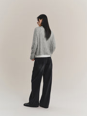 Women's Wool-Blend Color-Contrast Detachable Knit Set