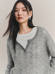 Women's Wool-Blend Color-Contrast Detachable Knit Set