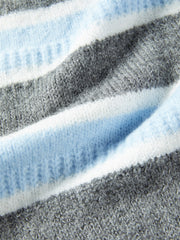 Women's Mohair-Blend Striped Drop-Shoulder Knit Sweater