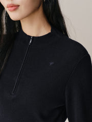 Women's Short Layered-Look Embroidered Sweater