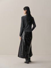 Women's Short Layered-Look Embroidered Sweater