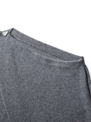 Women's Asymmetric Bare-Shoulder Wool Sweater