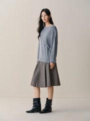 Women's Asymmetric Bare-Shoulder Wool Sweater